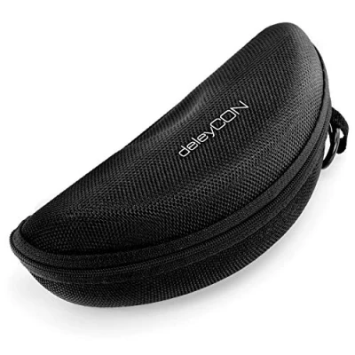 Afbeelding van deleyCON Brillenkoker Hardcase Brillendoos Bril Zakbril Leesbril Chiffon, Groen