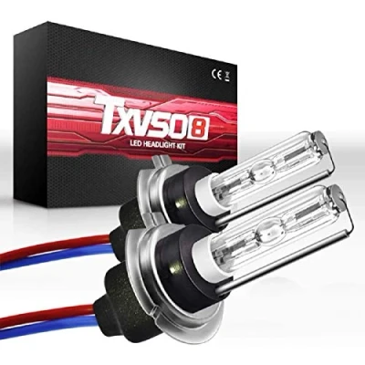 Afbeelding van Sipobuy H7 55W verborgen xenon lamp, inbouwlamp, metalen onderkant, 8000 K ijsblauw, 2 stuks/set
