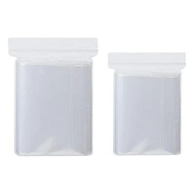 Afbeelding van 300 kleine hersluitbare doorzichtige plastic zakjes met ritssluiting voor kralen, koekjes, snoep, sieraden, 6 x 9/7 10 cm