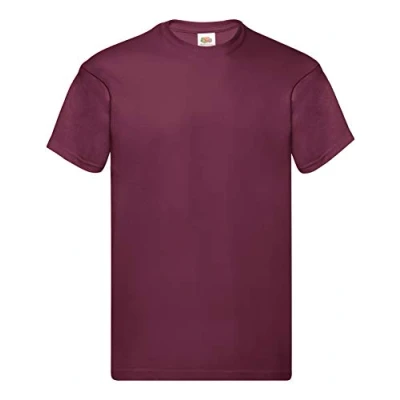 Afbeelding van Fruit of the Loom Origineel T shirt voor heren (5 stuks), Bourgondië, XL