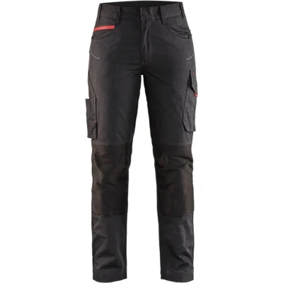 Afbeelding van Blaklader Dames service werkbroek met stretch 7195 1330 Zwart/Rood