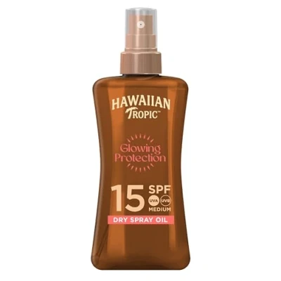 Afbeelding van Hawaiian Tropic COCONUT &amp; GUAVA dry oil SPF15 spray 200 ml