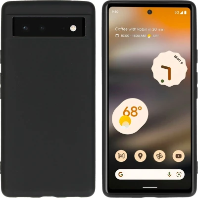 Afbeelding van iMoshion Hoesje Geschikt voor Google Pixel 6a Siliconen Color Backcover Zwart