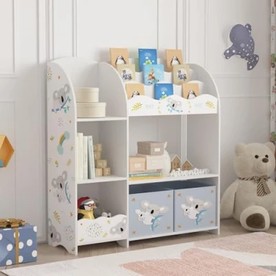 Afbeelding van Kinderkast Lysekil open kast 100x93x30 cm Koala motief [en.casa]