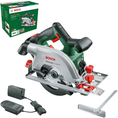 Afbeelding van Bosch Home and Garden UniversalCirc 18V 53 Accu handcirkelzaagset Zaagdiepte 90 (max.) mm Incl. accu, lader 18 V 2.5 Ah