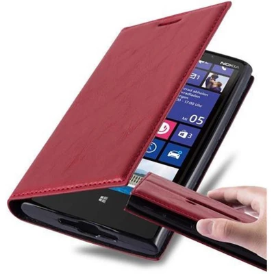 Afbeelding van Cadorabo Hoesje geschikt voor Nokia Lumia 920 in APPEL ROOD Beschermhoes met magnetische sluiting, standfunctie en kaartvakje Book Case Cover Etui