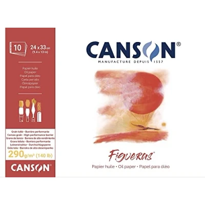 Afbeelding van Canson olieverfblok Figueras gelijmd 33x24cm (4F) 10vel 290grs