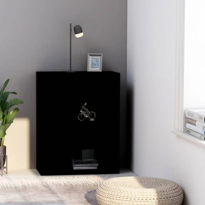 Afbeelding van vidaXL Boekenkast met 2 schappen 60x30x76,5 cm spaanplaat zwart