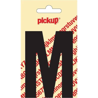 Afbeelding van Plakletter Nobel Sticker zwarte letter M Pickup