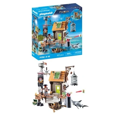 Image de Playmobil pirates 71792 Port et repaire de avec prisons