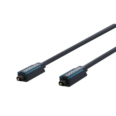 Afbeelding van Clicktronic Optische Toslink Kabel 4mm dik Verguld 2 meter Zwart