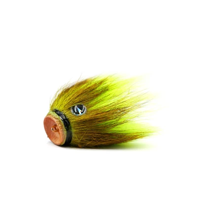 Afbeelding van VMC Mustache Shallow Leadfree Jighead Chartreuse (22g) Loodkoppen