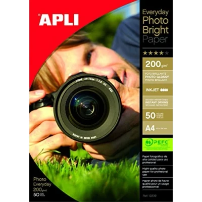 Afbeelding van Agipa Fotopapier helder, DIN A4, 200 g/m², glanzend (200 g/m², 1 x), Fotopapier, Wit