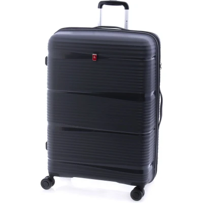 Afbeelding van Gladiator Bionic Grote Koffer 76 cm 100/110 liter Expandable TSA slot Eco Friendly Recyclebaar PP Zwart