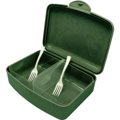 Afbeelding van NERTHUS FIH 1350 Lunchbox voor kinderen, voetbal, licht en gemakkelijk te reinigen, met 2 scheidingswanden vork