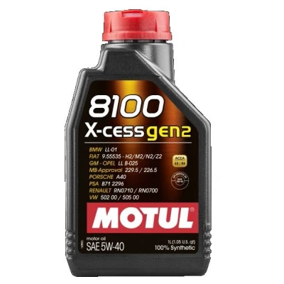 Afbeelding van Motul 8100 X CESS GEN2 5W 40 1L Motorolie 109774 VOLKSWAGEN: Polo III Hatchback, Jetta 4, Golf 7, BMW: 4 Coupe, 3 ALFA ROMEO: 159 Sportwagon