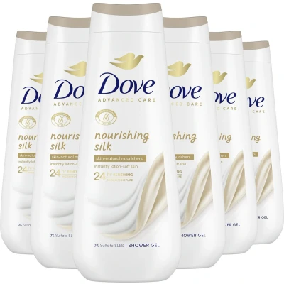 Afbeelding van Dove Advanced Care Verzorgende Douchegel Nourishing Silk 24 uur lang effectieve hydratatie 6 x 600 ml