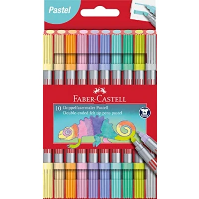 Image de Feutres double pointe Faber Castell Pochette 10 couleurs pastel