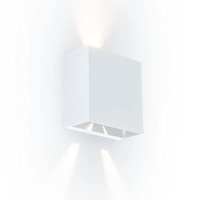 Afbeelding van Lutec GEMINI 5104003032 LED buitenlamp (wand) 10.00 W Wit (mat)