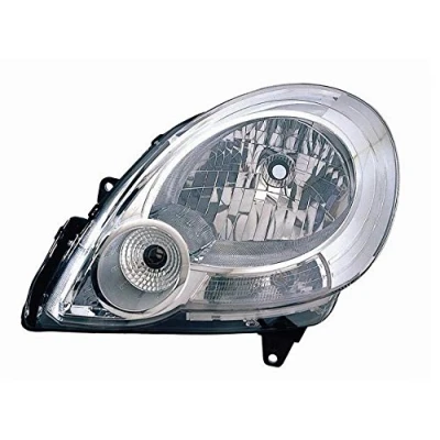 Afbeelding van PRASCO RN9184803 Koplampen rechts H4 Transparent voor rechtsrijdend verkeer Met elektromotor regelmotor LWR RENAULT: Kangoo II / Grand