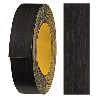 Afbeelding van haggiy Melamine kantenband 18 mm x 5 m Stevige bevestiging zonder strijken dankzij acryllijm Fineer voor planken / houten panelen Wengé