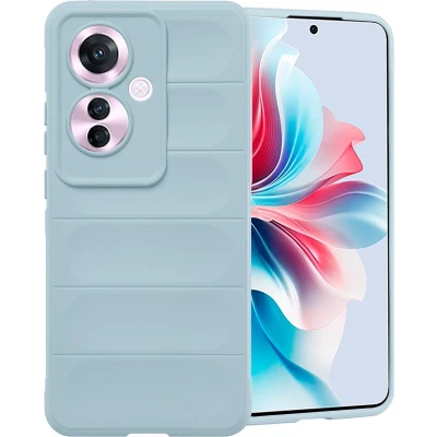 Afbeelding van imoshion Hoesje Geschikt voor Oppo Reno 11 F Siliconen EasyGrip Backcover Lichtblauw