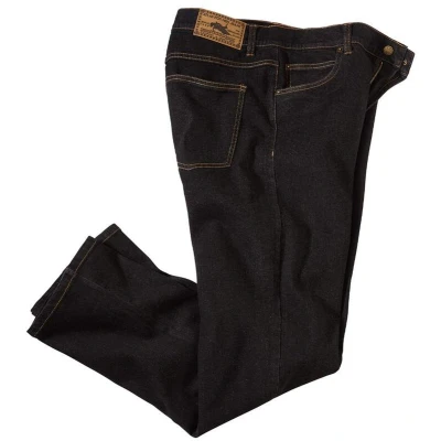 Afbeelding van ATLAS FOR MEN Zwarte regular stretch jeans Heren Verkrijgbaar in grote maten W48