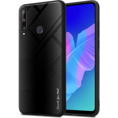Afbeelding van Cadorabo Hoesje geschikt voor Huawei P40 LITE E in OPAAL ZWART Beschermhoes gemaakt van TPU silicone Case Cover en achterkant gehard glas