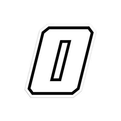 Afbeelding van 4R Quattroerre.it 13360 racenummer 0 Moto GP, wit, 10 x cm