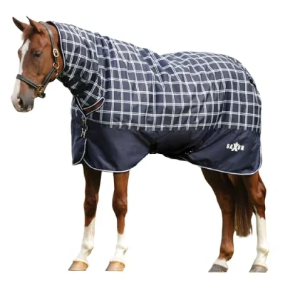 Afbeelding van Saxon Deken Defiant 600D Combo Neck Heavy Navy Plaid 150/200