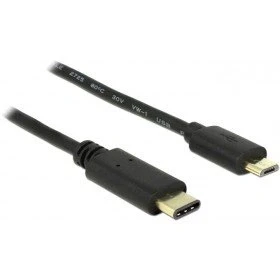 Afbeelding van DeLOCK 2 m, USB 2.0 C/USB2.0 Micro B kabel C zwart