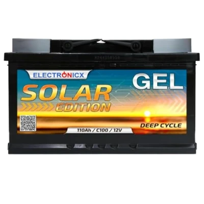 Afbeelding van Electronicx Solar Edition gelbatterij 12 V 110 Ah batterij van zonne batterijen stroomvoorziening camping caravan gel en110 Ah,