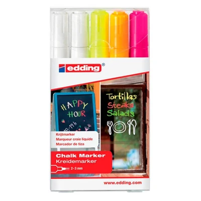 Image de Sac 5 Feutres Craie Couleurs Edding