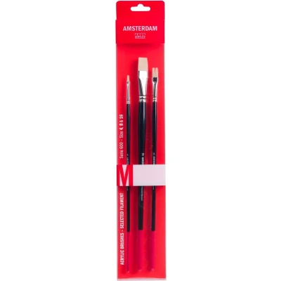 Afbeelding van Amsterdam Penselenset serie 600, M (4 8 16 mm) synthetisch plat