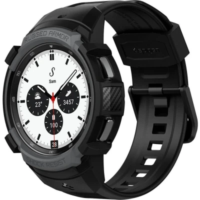 Afbeelding van Spigen Samsung Galaxy Watch 4 Classic 42mm bandje Rugged Armor Pro Zwart