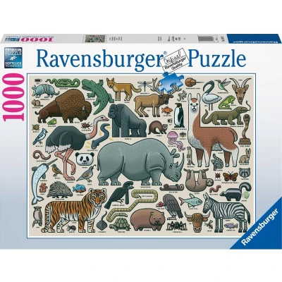 Afbeelding van Ravensburger puzzel Wilde dieren Legpuzzel 1000 stukjes