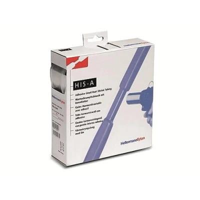 Afbeelding van HellermannTyton 308 10903 Krimpkous met lijm Transparant 9 mm 3 Krimpverhouding:3:1 5 m