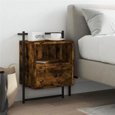 Afbeelding van Nachtkastje Wandgemonteerd 40X30X6 Cm Hout