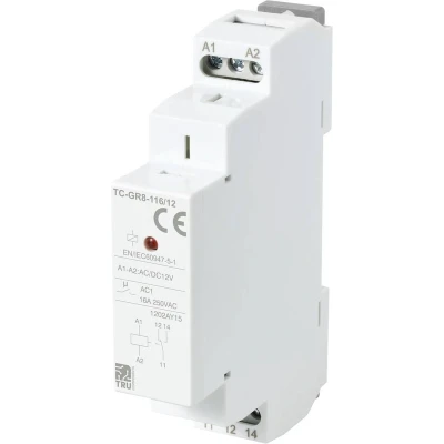 Afbeelding van TRU COMPONENTS TC GR8 116/12 Hulpschakelaar 1x wisselcontact 12 V/AC, V/DC 16 A 1 stuk(s)