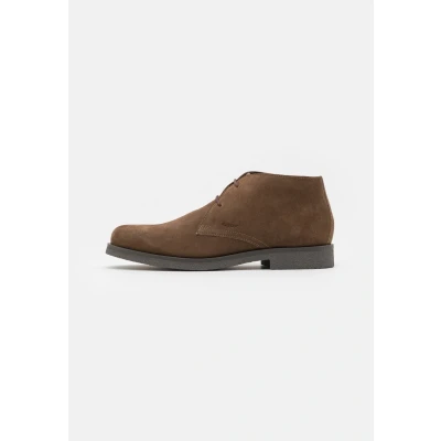 Afbeelding van Geox UOMO Claudio Sportieve veterschoenen, Heren, Maat: 40, Chocolate Veloursleer