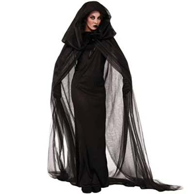 Afbeelding van Halloweenkostuum voor dames, zwarte vleermuis, gevallen engel, duivel, vampier, heks, cosplayaccessoires volwassene