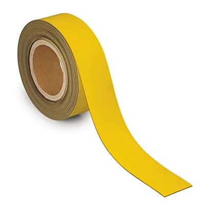 Afbeelding van MAUL magnetisch etiketband beschrijf en wisbaar, 10mtx50mm, geel magneetband
