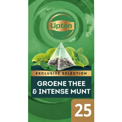 Afbeelding van Lipton Exclusive Selection Groene thee &amp; Intense munt 25 theezakjes