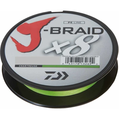 Afbeelding van Daiwa J Braid X8 0.28mm 150m chartr. Gevlochten lijn