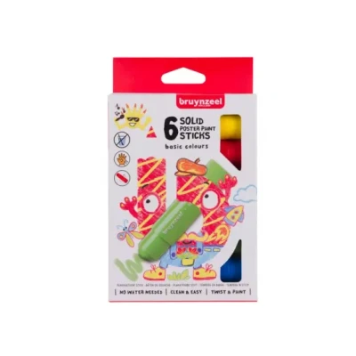 Afbeelding van Plakkaatverf sticks Bruynzeel Basic 6 kleuren