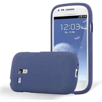 Afbeelding van Cadorabo Hoesje geschikt voor Samsung Galaxy S3 MINI in FROST DONKER BLAUW Beschermhoes gemaakt van flexibel TPU silicone Case Cover