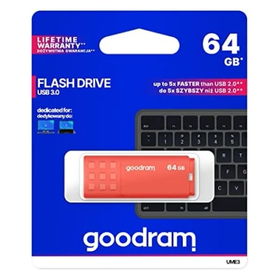 Afbeelding van Goodram UME3 0640O0R11 USB stick 64 GB Type A 3.2 Gen 1 (3.1 1) Oranje