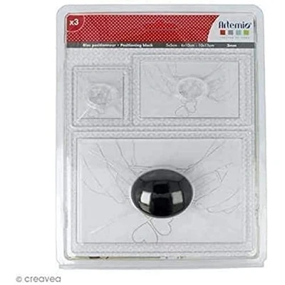 Afbeelding van Artemio Positioneringsblok voor transparante stempels, met handvat, andere, zilver, 17,5 x 2,5 22 cm, 18002095