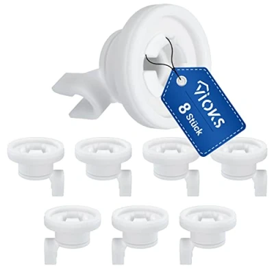 Afbeelding van Set van 8 rollen vaatwassermand Bovenkorf Voor Bosch 00424717 Siemens 424717 48125287802 AEG Neff vaatwassers