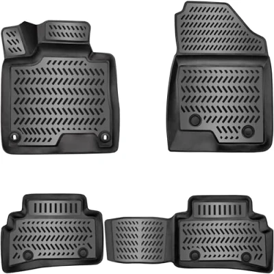 Afbeelding van ELMASLINE Hyundai Tucson 2021 2024 3D rubberen vloermatten accessoires met hoge rand, niet geschikt voor plug in hybride modellen